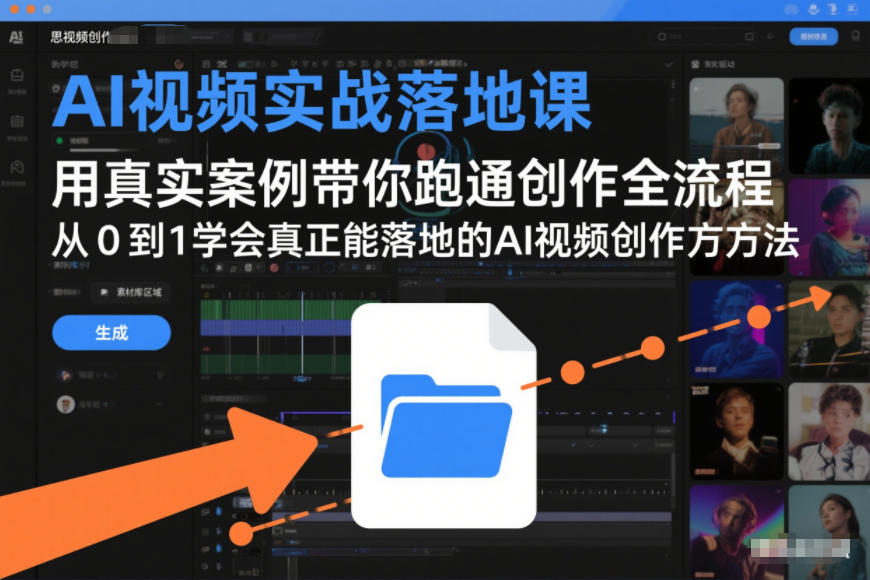 AI视频实战落地课，用真实案例带你跑通创作全流程，从0到1学会真正能落地的AI视频创作方法-汉兴项目网创资源网