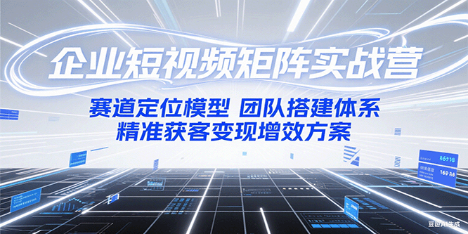 企业短视频矩阵实战营:赛道定位模型+团队搭建体系+精准获客变现增效方案-汉兴项目网创资源网