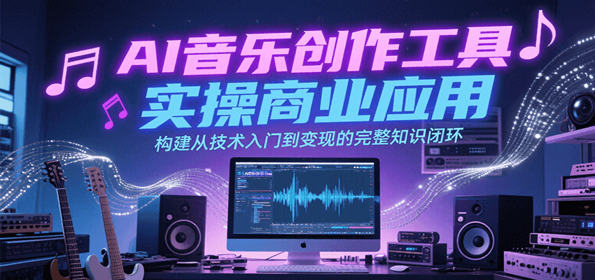 AI音乐创作工具实操商业应用,构建从技术入门到变现的完整知识闭环-汉兴项目网创资源网