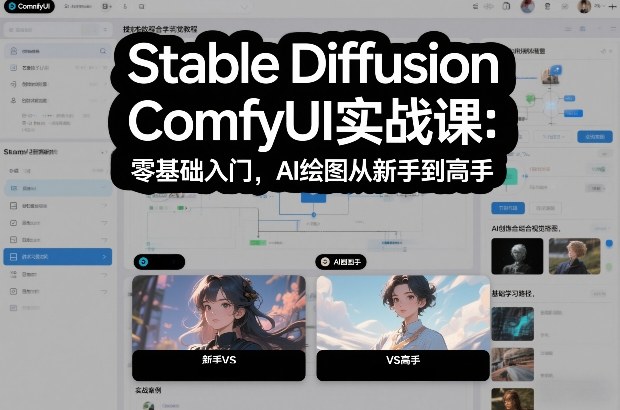 Stable Diffusion ComfyUI实战课：零基础入门，AI绘图从新手到高手-汉兴项目网创资源网