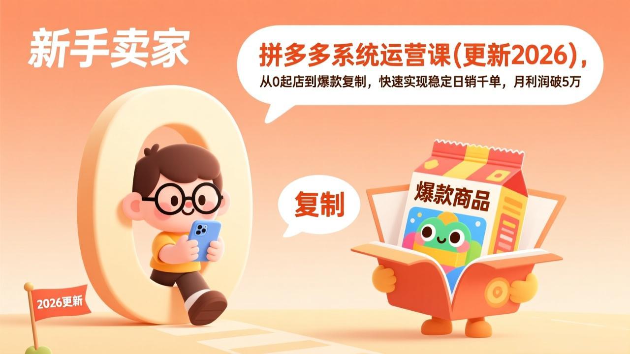 拼多多系统运营课(更新2026-汉兴项目网创资源网