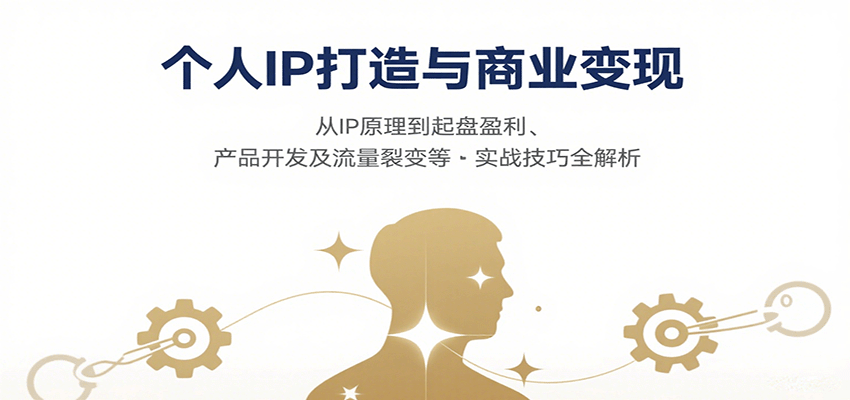 个人IP打造与商业变现,从IP原理到起盘盈利、产品开发及流量裂变等实战技巧全解析-汉兴项目网创资源网