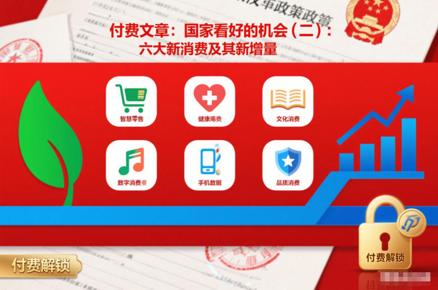 付费文章：国家看好的机会(二)：六大新消费及其新增量-汉兴项目网创资源网