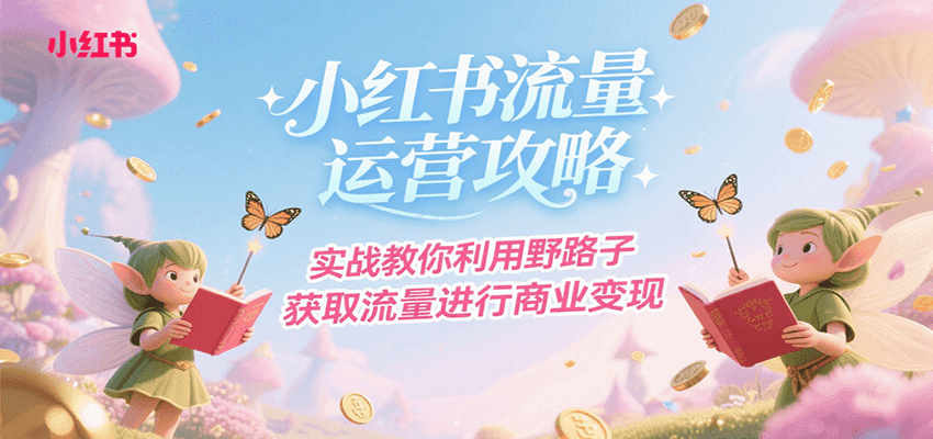 小红书流量运营攻略,实战教你利用野路子获取流量进行商业变现-汉兴项目网创资源网