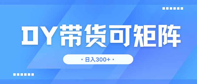 DY带货，日入300＋矩阵无上限-汉兴项目网创资源网