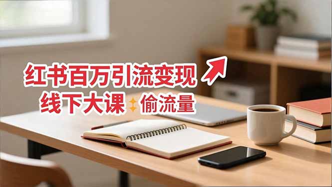 小红书百万引流变现-11月线下大课：分享从0到百万引流路径，手把手教偷流量、拿结果-汉兴项目网创资源网