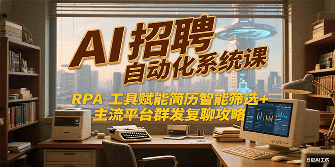 AI招聘自动化系统课,RPA工具赋能简历智能筛选+主流平台群发复聊全攻略-汉兴项目网创资源网