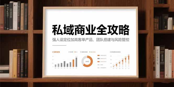 私域商业全攻略，强人设定位加高客单产品，团队搭建与风险管控-汉兴项目网创资源网