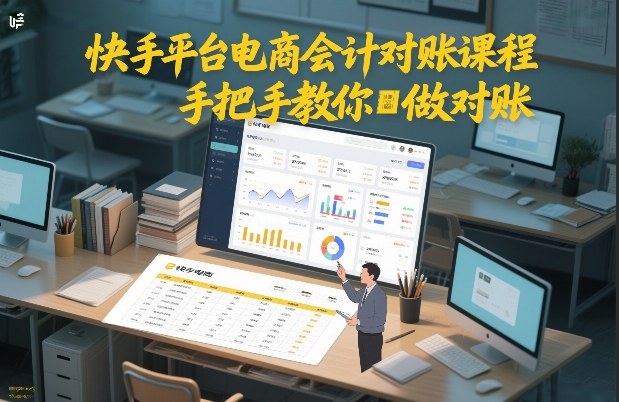 快手平台电商会计对账课程，手把手教你做对账-汉兴项目网创资源网