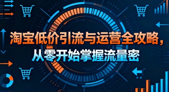 淘宝低价引流与运营全攻略，从零开始掌握流量密码-汉兴项目网创资源网