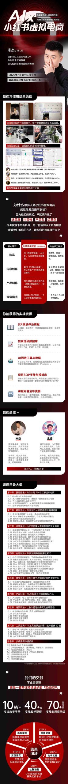 单号月收3w+，小红书低成本搞钱课《AI×小红书虚拟电商》全套-汉兴项目网创资源网