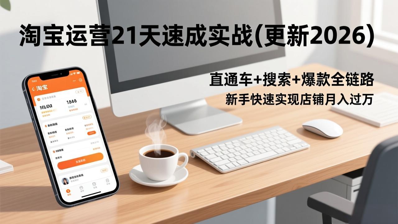 淘宝运营21天速成实战(更新2026-汉兴项目网创资源网