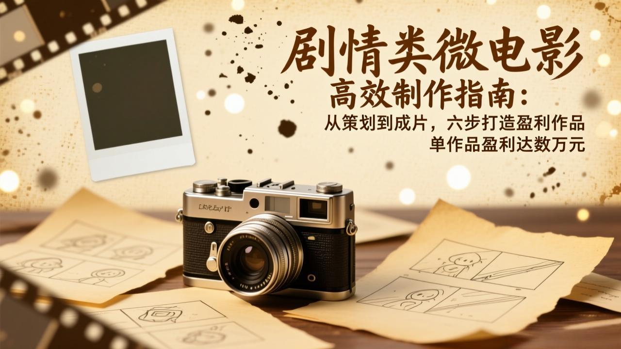 剧情类微电影高效制作指南：从策划到成片，六步打造盈利作品，单作品盈利达数万元-汉兴项目网创资源网