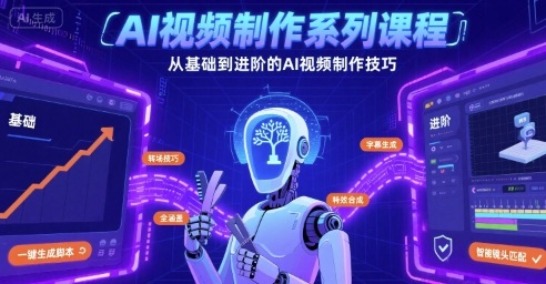 AI视频制作系列课程，从基础到进阶的AI视频制作技巧全涵盖-汉兴项目网创资源网