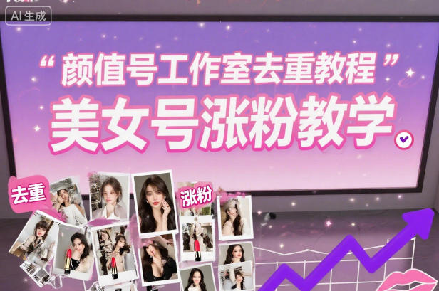 颜值号工作室去重教程，美女号涨粉教学-汉兴项目网创资源网