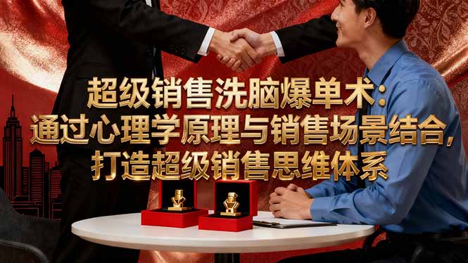 超级销售洗脑爆单术：通过心理学原理与销售场景结合,打造超级销售思维体系-汉兴项目网创资源网