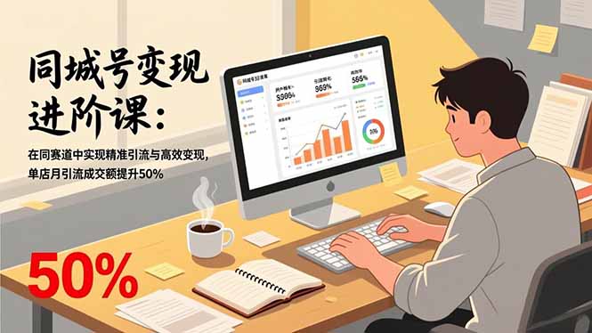 同城号变现进阶课：在同城赛道中实现精准引流与高效变现，单店月引流成交额提升50%-汉兴项目网创资源网