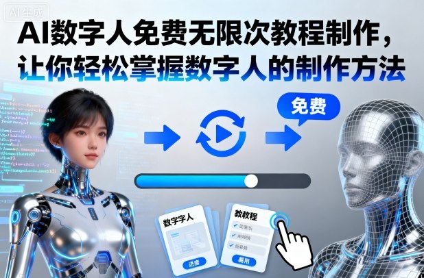 AI数字人免费无限次教程制作，让你轻松掌握数字人的制作方法-汉兴项目网创资源网