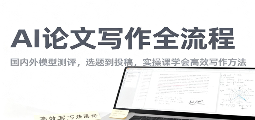 AI论文写作全流程，国内外模型测评，选题到投稿，实操课学高效写作方法-汉兴项目网创资源网