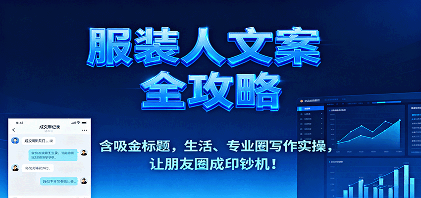 服装人文案全攻略,含吸金标题,生活、专业圈写作实操,让朋友圈成印钞机!-汉兴项目网创资源网