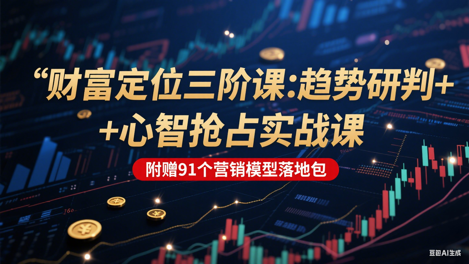 财富定位三阶：趋势研判 + 心智抢占实战课，附赠91个营销模型落地包-汉兴项目网创资源网