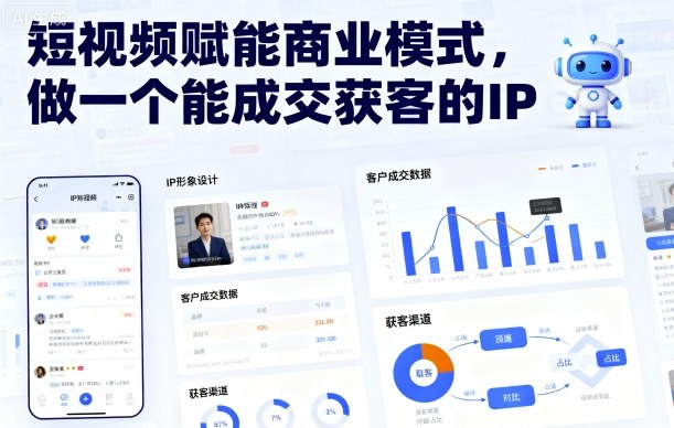 短视频赋能商业模式，做一个能成交获客的IP-汉兴项目网创资源网