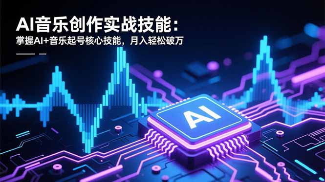 AI音乐创作实战技能：掌握AI+音乐起号核心技能，月入轻松破万-汉兴项目网创资源网