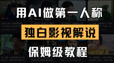 用AI做第一人称独白影视解说，手把手教学，保姆级教程-汉兴项目网创资源网