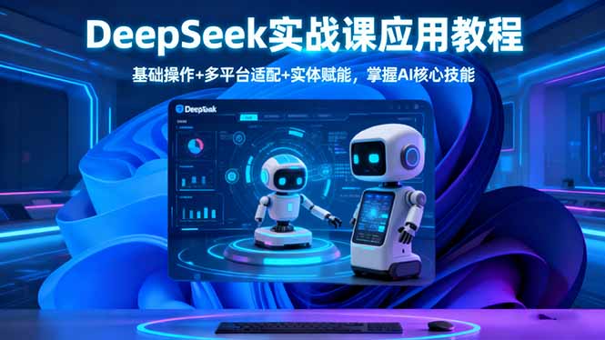 DeepSeek实战课应用教程、基础操作+多平台适配+实体赋能,掌握AI核心技能-汉兴项目网创资源网