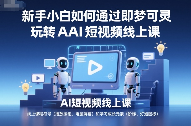 新手小白如何通过即梦可灵玩转AI短视频线上课-汉兴项目网创资源网