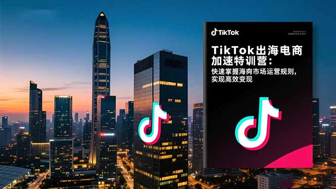 TikTok出海电商加速特训营：快速掌握海外市场运营规则，实现高效变现-汉兴项目网创资源网