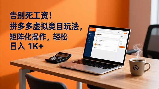 告别死工资！拼多多虚拟类目玩法，矩阵化操作，轻松日入 1K+-汉兴项目网创资源网