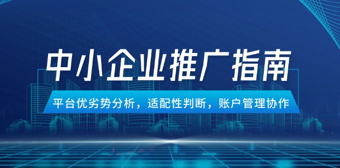 中小企业竞价推广指南，平台优劣势分析，适配性判断，账户管理协作-汉兴项目网创资源网