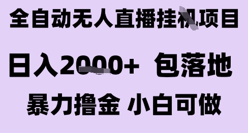 最新全自动抖音无人直播挂G项目，日入2k+ 包落地暴力撸金，小白可做【揭秘】-汉兴项目网创资源网
