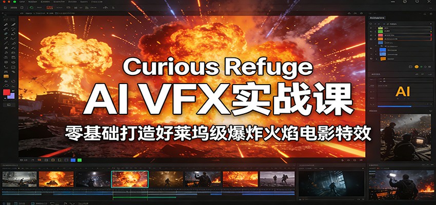 图片[1]-Curious Refuge AI VFX实战课，零基础打造好莱坞级爆炸火焰电影特效-汉兴项目网创资源网
