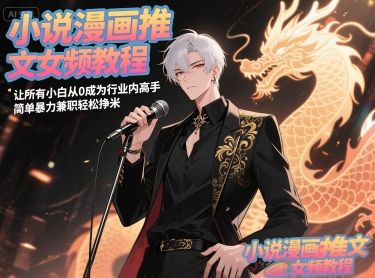 小说漫画推文女频教程，让所有小白从0成为行业内高手，简单暴力兼职轻松挣米-汉兴项目网创资源网