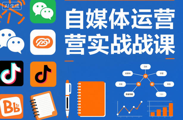 自媒体运营实战课，掌握一套系统的自媒体运营底层方法论，成为优秀的内容创作者-汉兴项目网创资源网