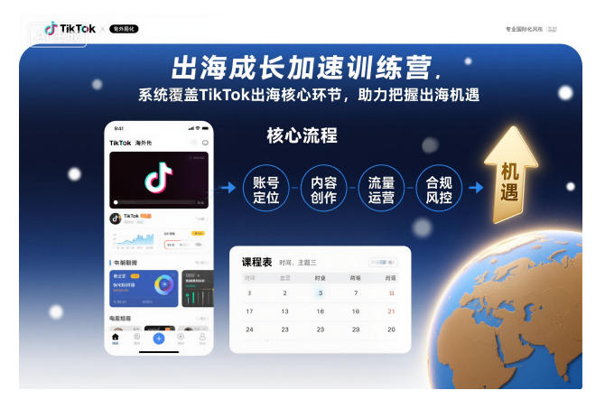 出海成长加速训练营，系统覆盖TikTok出海核心环节，助力把握出海机遇(更新)-汉兴项目网创资源网