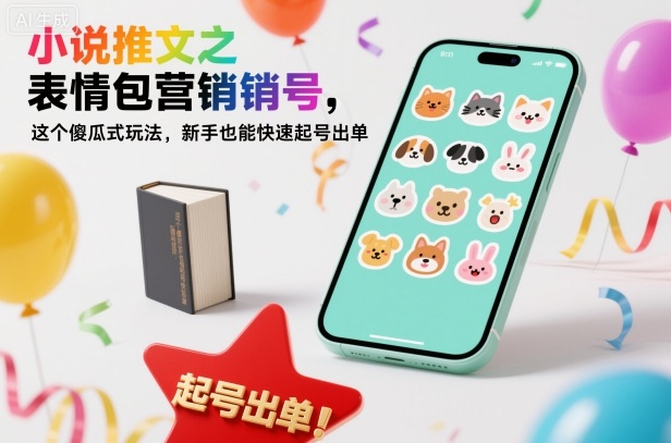 小说推文之表情包营销号,这个傻瓜式玩法,新手也能快速起号出单-汉兴项目网创资源网