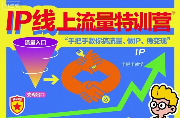 IP线上流量特训营,手把手教你搞流量、做IP、稳变现-汉兴项目网创资源网