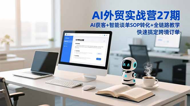 AI外贸实战营27期，AI获客+智能谈单+SOP转化+全链路教学，快速搞定跨境订单-汉兴项目网创资源网