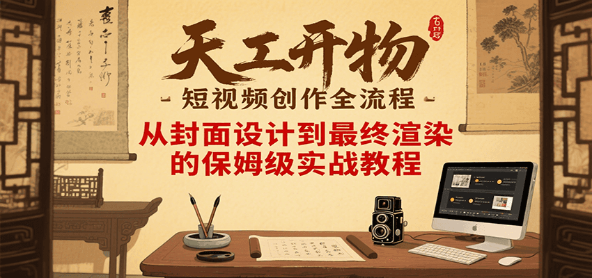图片[1]-天工开物短视频创作全流程，从封面设计到最终渲染的保姆级实战教程-汉兴项目网创资源网