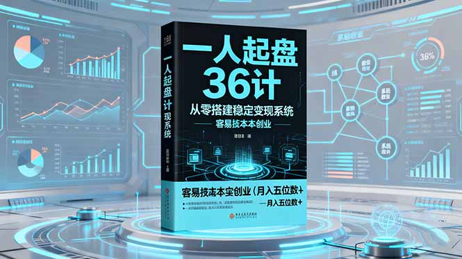 一人起盘36计:从零搭建稳定变现系统,实现低成本创业,月入五位数+-汉兴项目网创资源网