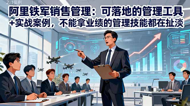 阿里铁军销售管理：可落地的管理工具+实战案例，不能拿业绩的管理都在扯淡-汉兴项目网创资源网