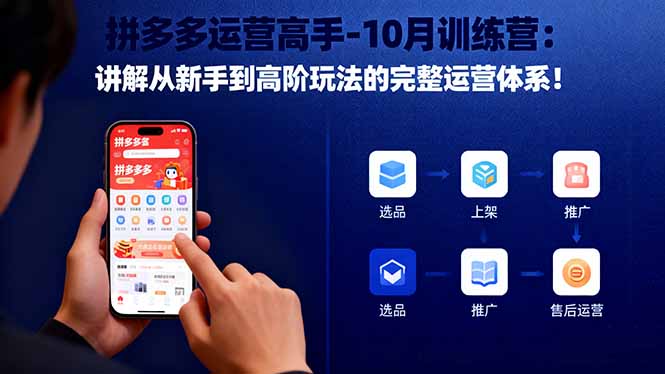 拼多多运营高手-10月训练营：讲解从新手到高阶玩法的完整运营体系！-汉兴项目网创资源网
