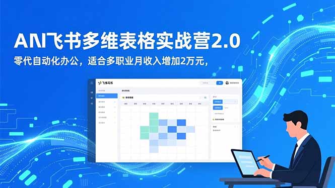 AI+飞书多维表格实战营2.0:零代码自动化办公,适合多职业月收入增加2万元-汉兴项目网创资源网