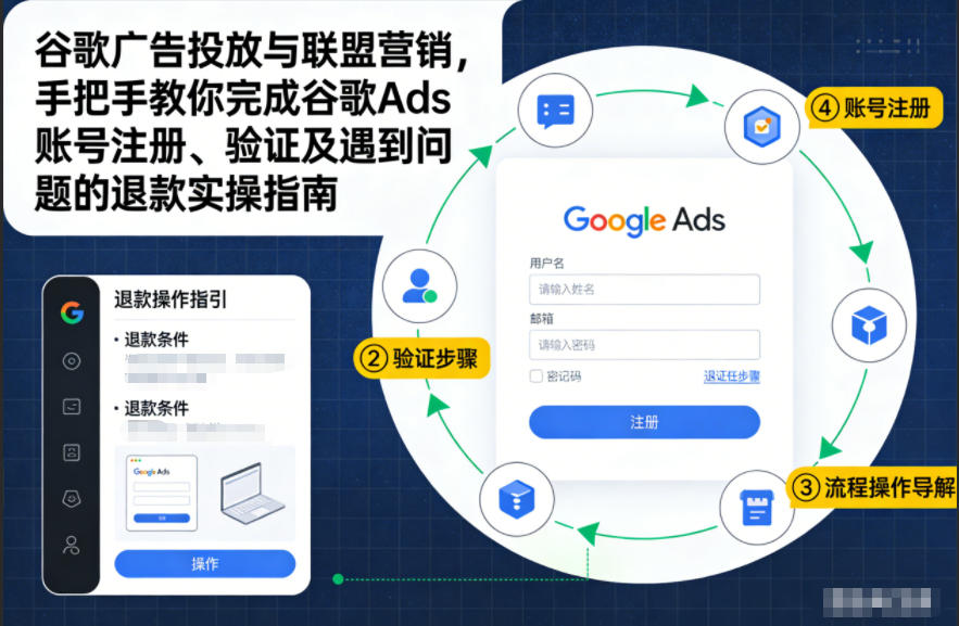 谷歌广告投放与联盟营销，手把手教你完成谷歌Ads账号注册、验证及遇到问题的退款实操指南-汉兴项目网创资源网