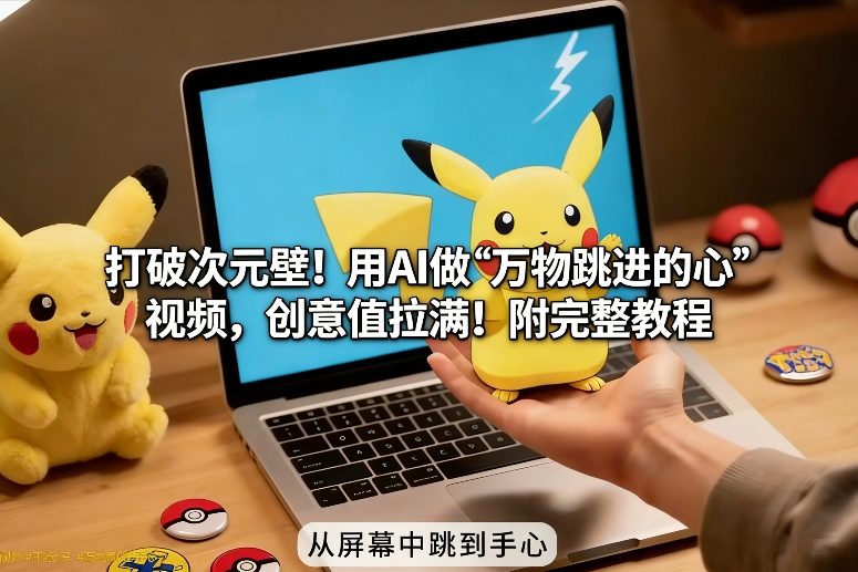 打破次元壁！用AI做【万物跳进手心】视频，创意值拉满！附完整教程-汉兴项目网创资源网