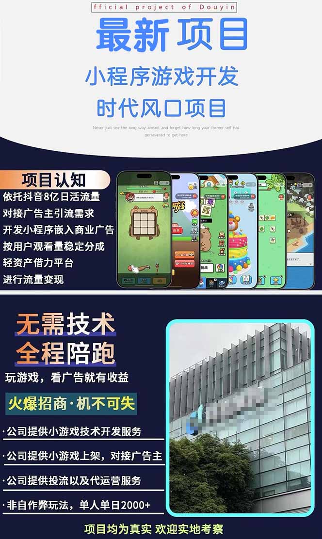 图片[1]-2025最热抖音项目 Ai时代风口项目小程序游戏开发 实测单个游戏日收入1800+-汉兴项目网创资源网