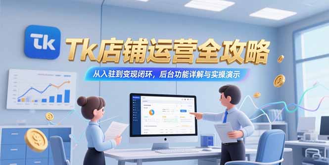 Tk店铺运营全攻略，从入驻到变现闭环，后台功能详解与实操演示-汉兴项目网创资源网